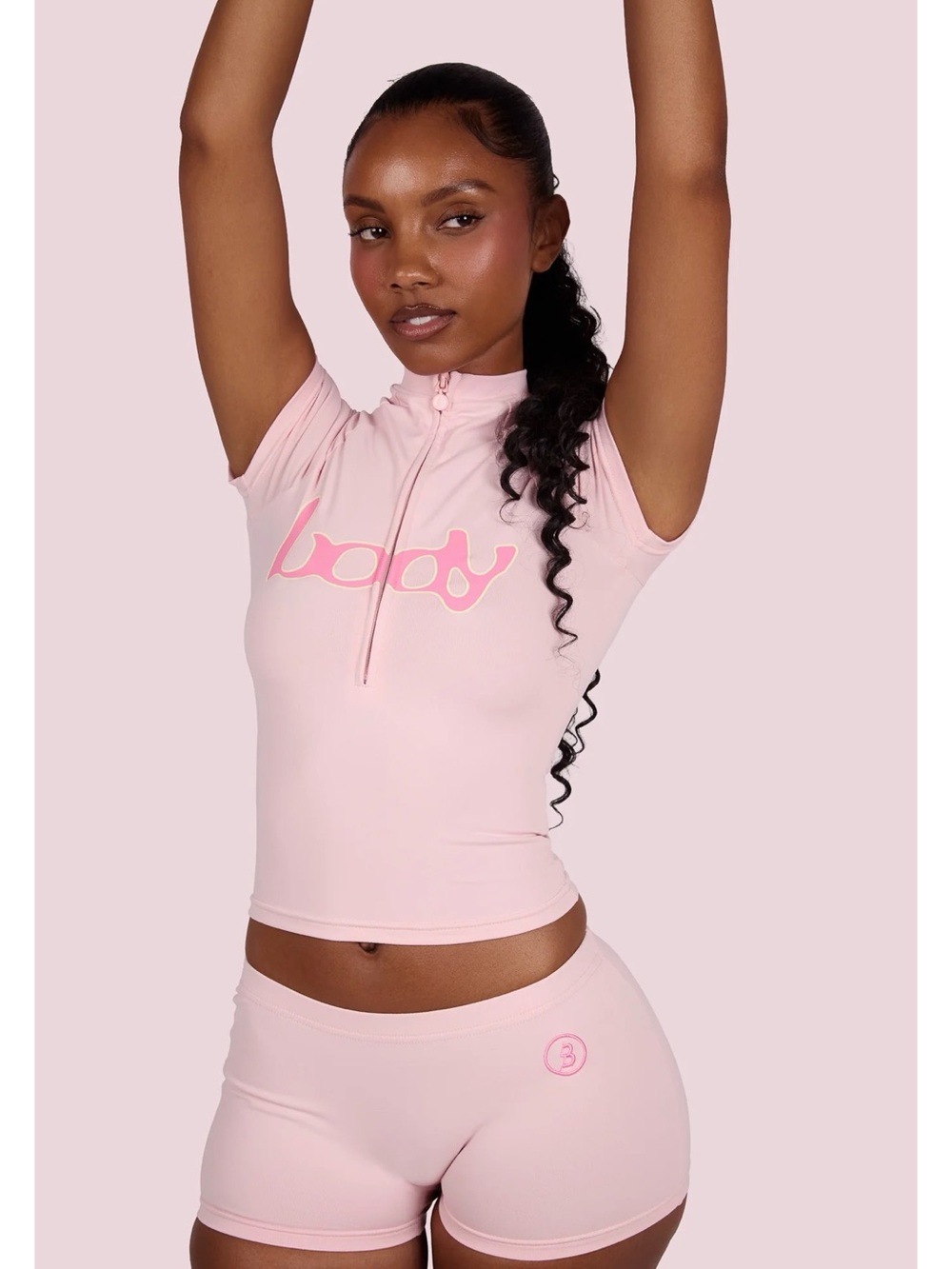 BODY BY RAVEN BODY BASICS 2.0 PINK SHORT SET
